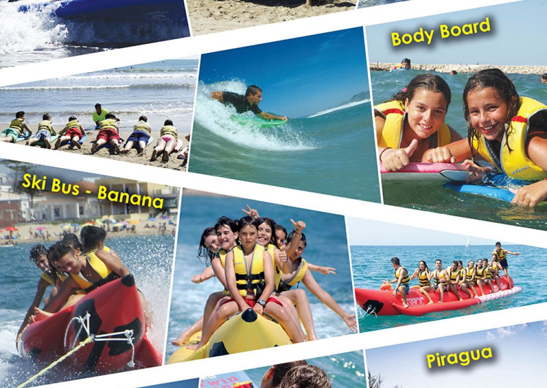 Actividades del campamento en la playa